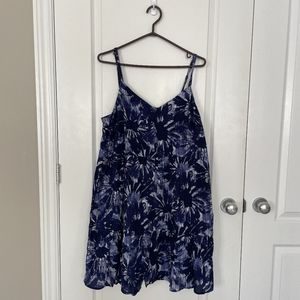 Tiered mini dress with adjustable straps - Sz L